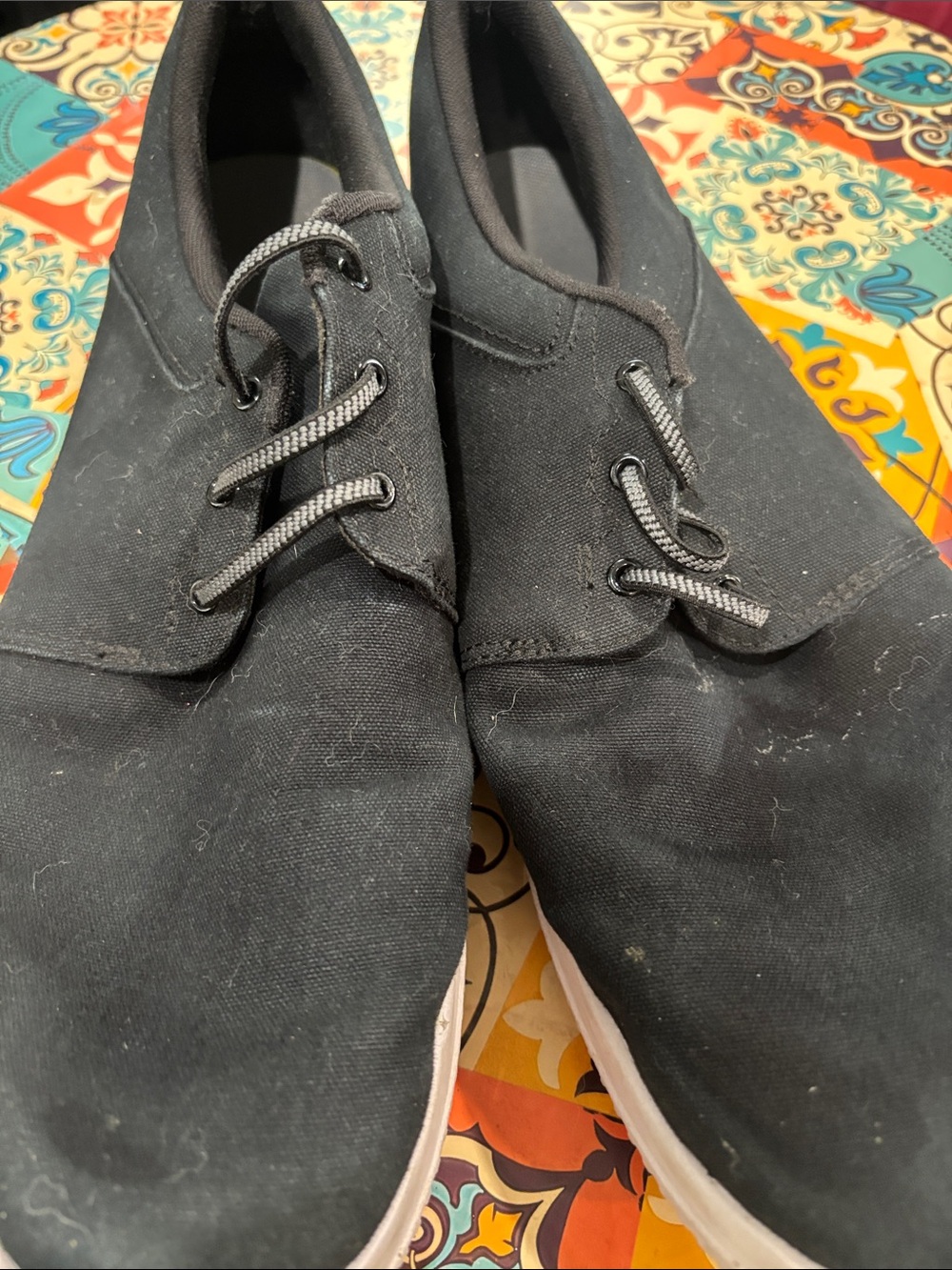 Under Armour Men's Black Canvas Casual Lace-Up Shoes size 14